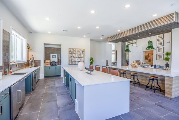 Chic clubhouse featuring modern decor at Napa Oaks Apartments with luxury amenities