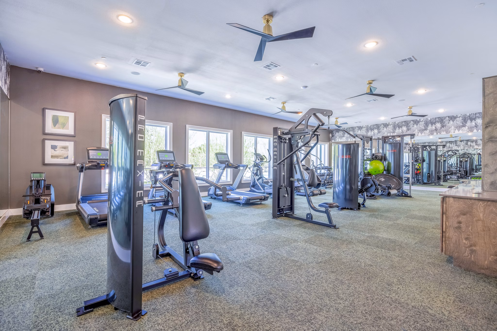 State-of-the-art fitness center with modern equipment at Napa Oaks Apartments, a Greystar luxury community