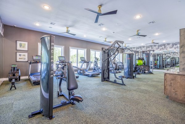State-of-the-art fitness center with modern equipment at Napa Oaks Apartments, a Greystar luxury community