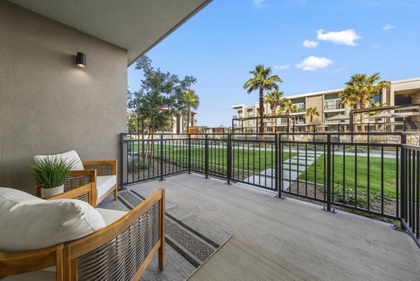 fire pit/patio at Bask Deer Valley Apartments