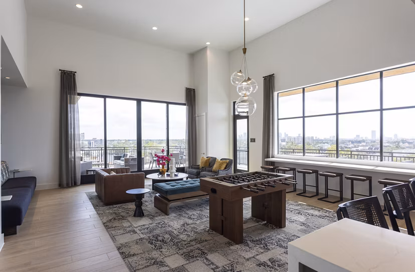 clubhouse game room at Emeline Heights, a Broadstone Community Apartments