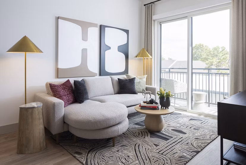 living room at Emeline Heights, a Broadstone Community Apartments