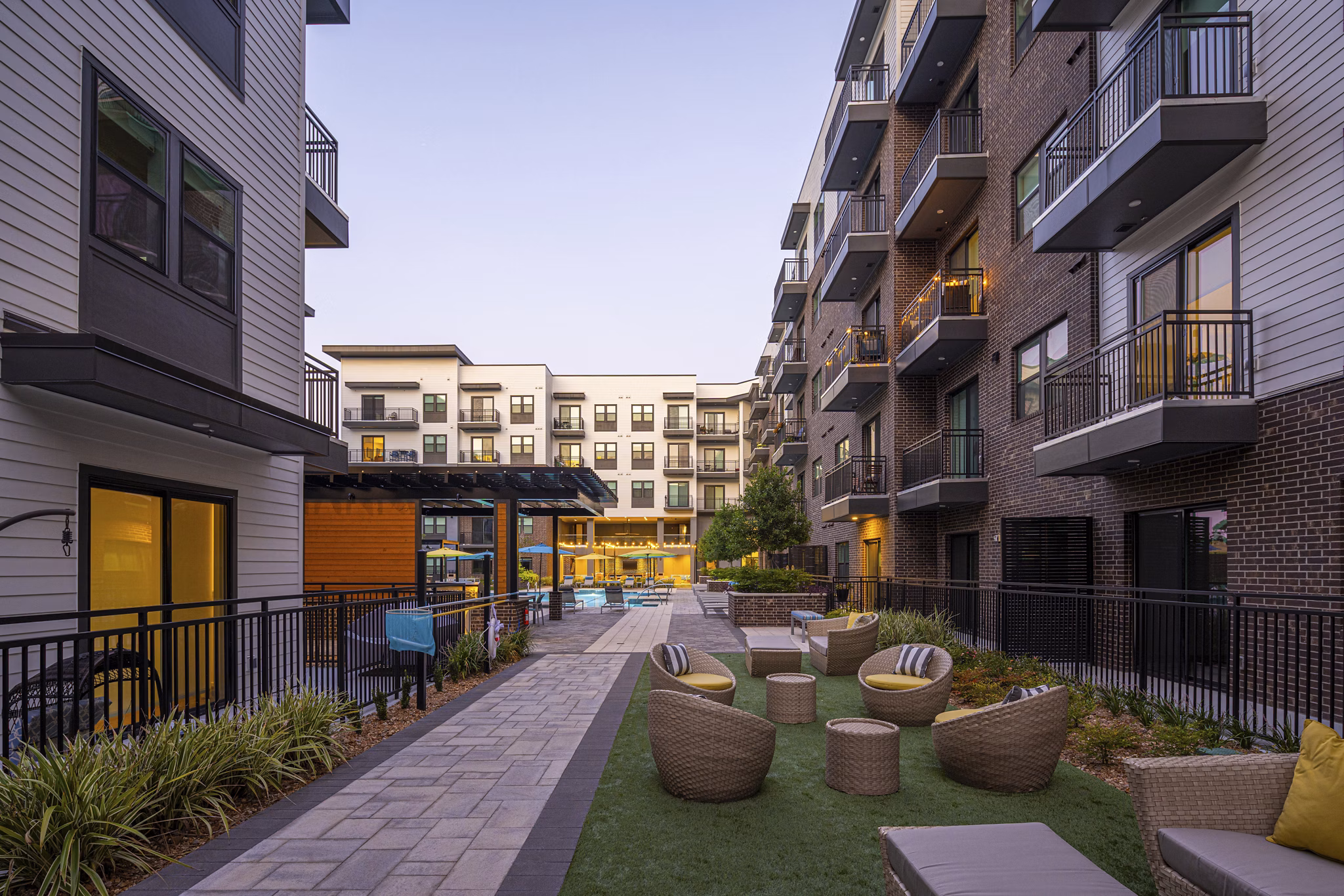 patio at Emeline Heights, a Broadstone Community Apartments