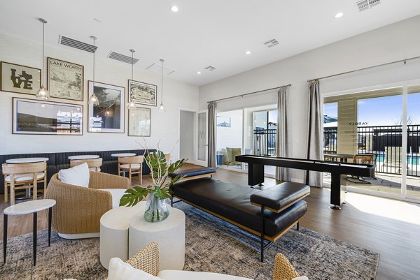 clubhouse game room at Yardly Beltmill Apartments