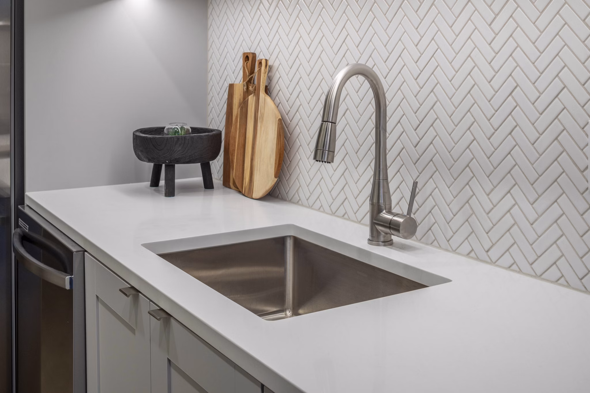 kitchen at Willow Apartments