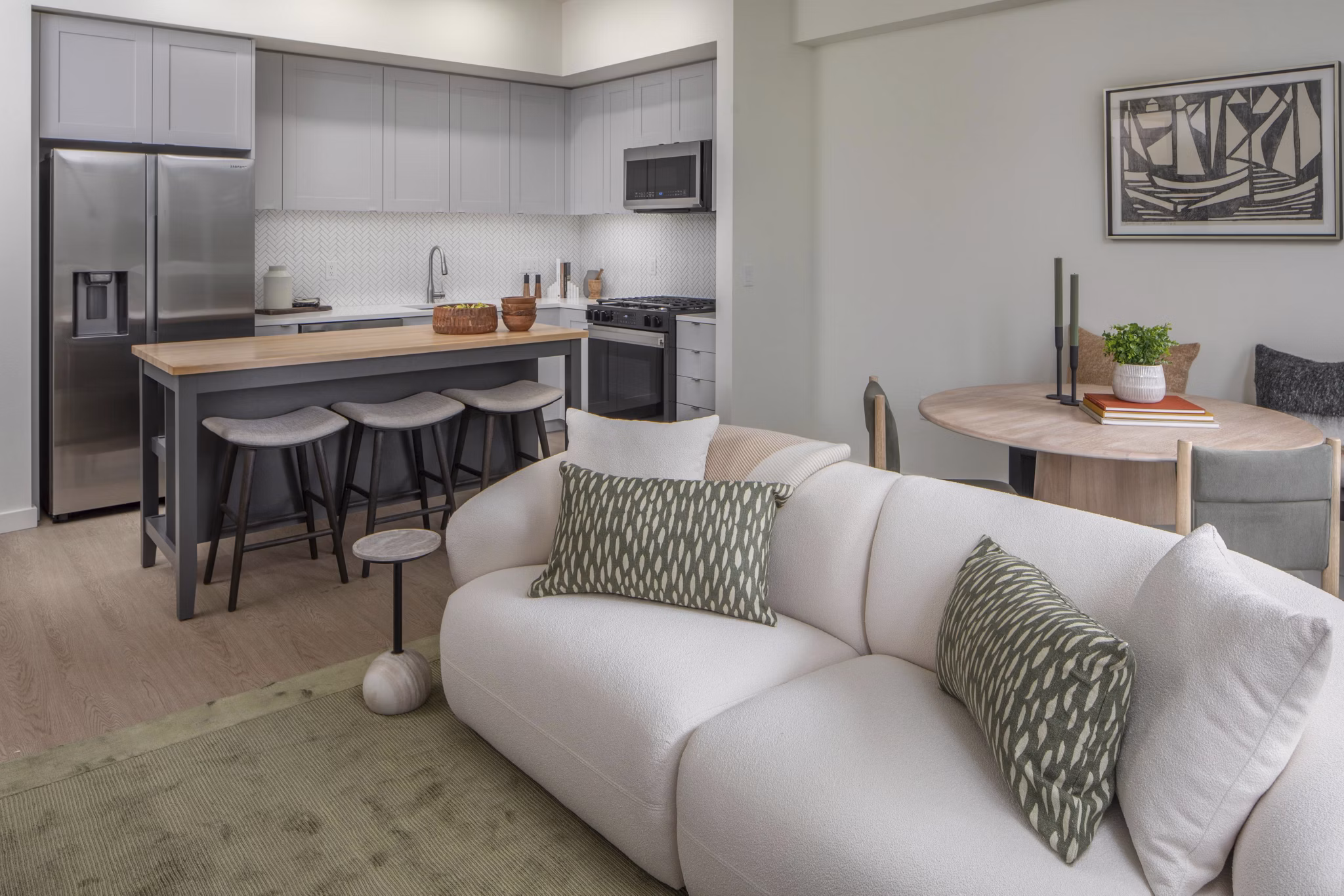 living room at Willow Apartments