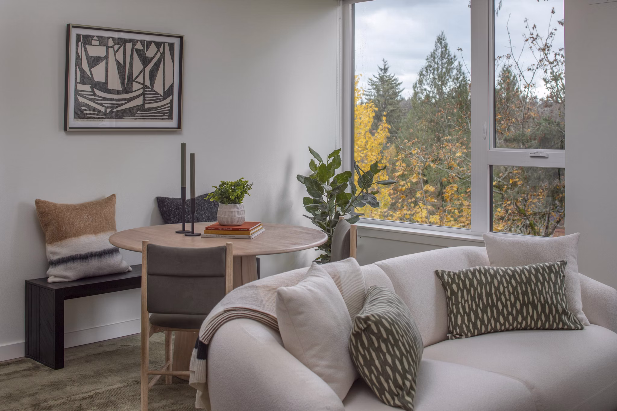 living room at Willow Apartments