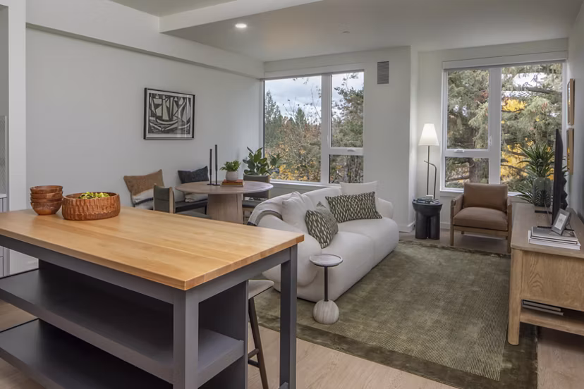 living room at Willow Apartments