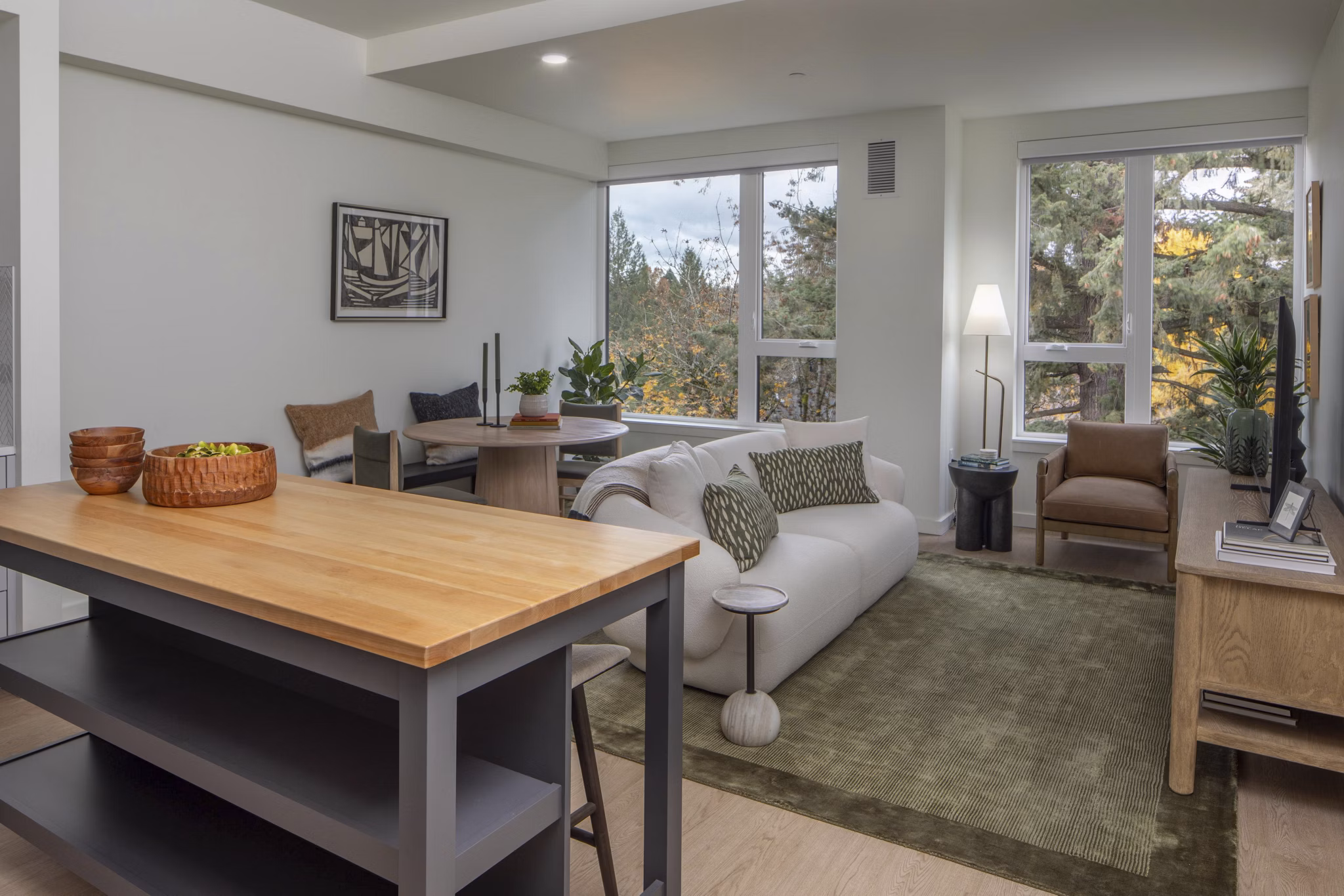 living room at Willow Apartments