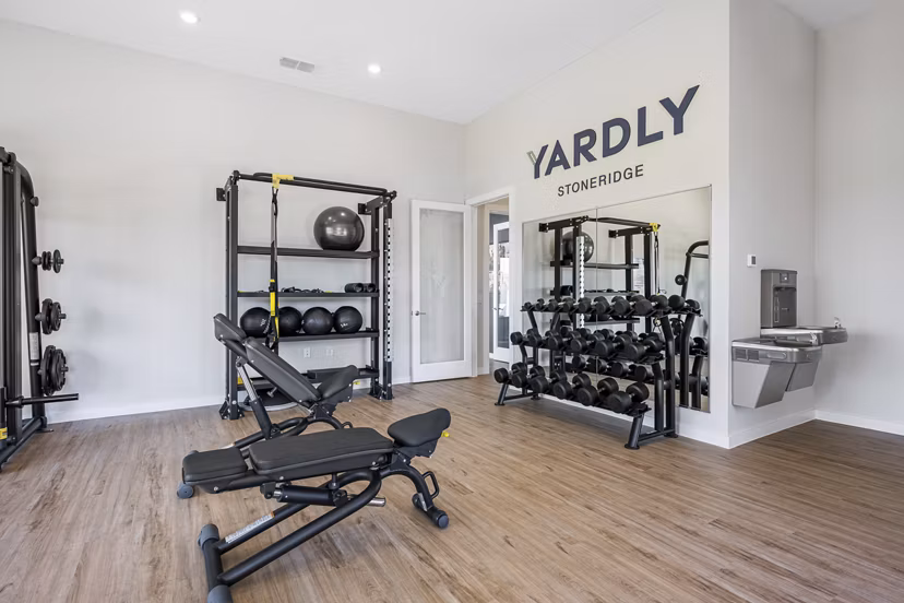 fitness ceneter at Yardly Stoneridge Apartments