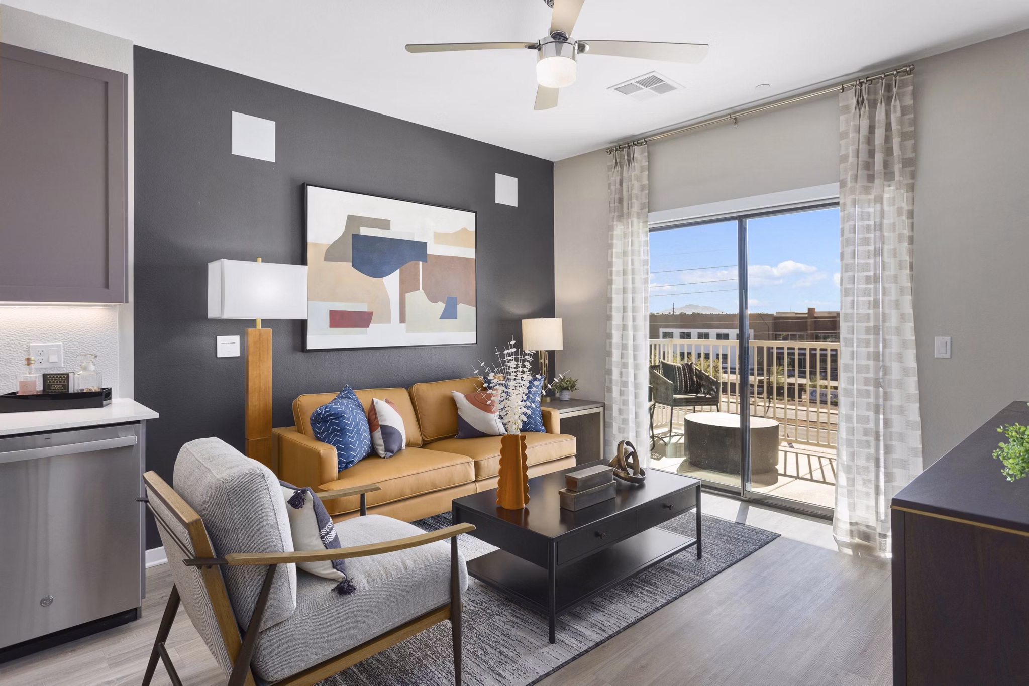 living room at Alta Rise Apartments