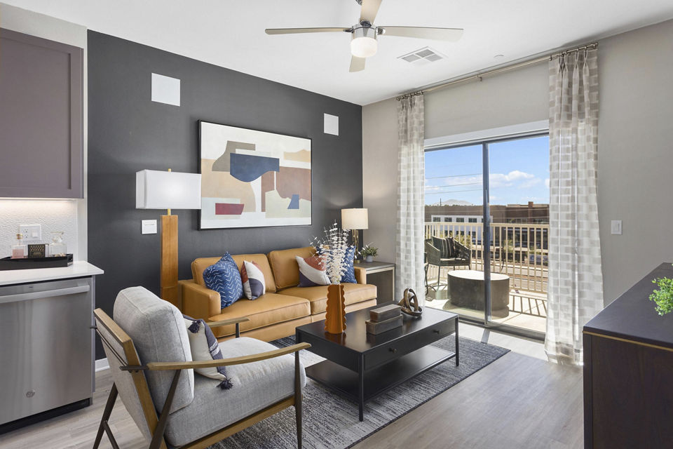 living room at Alta Rise Apartments
