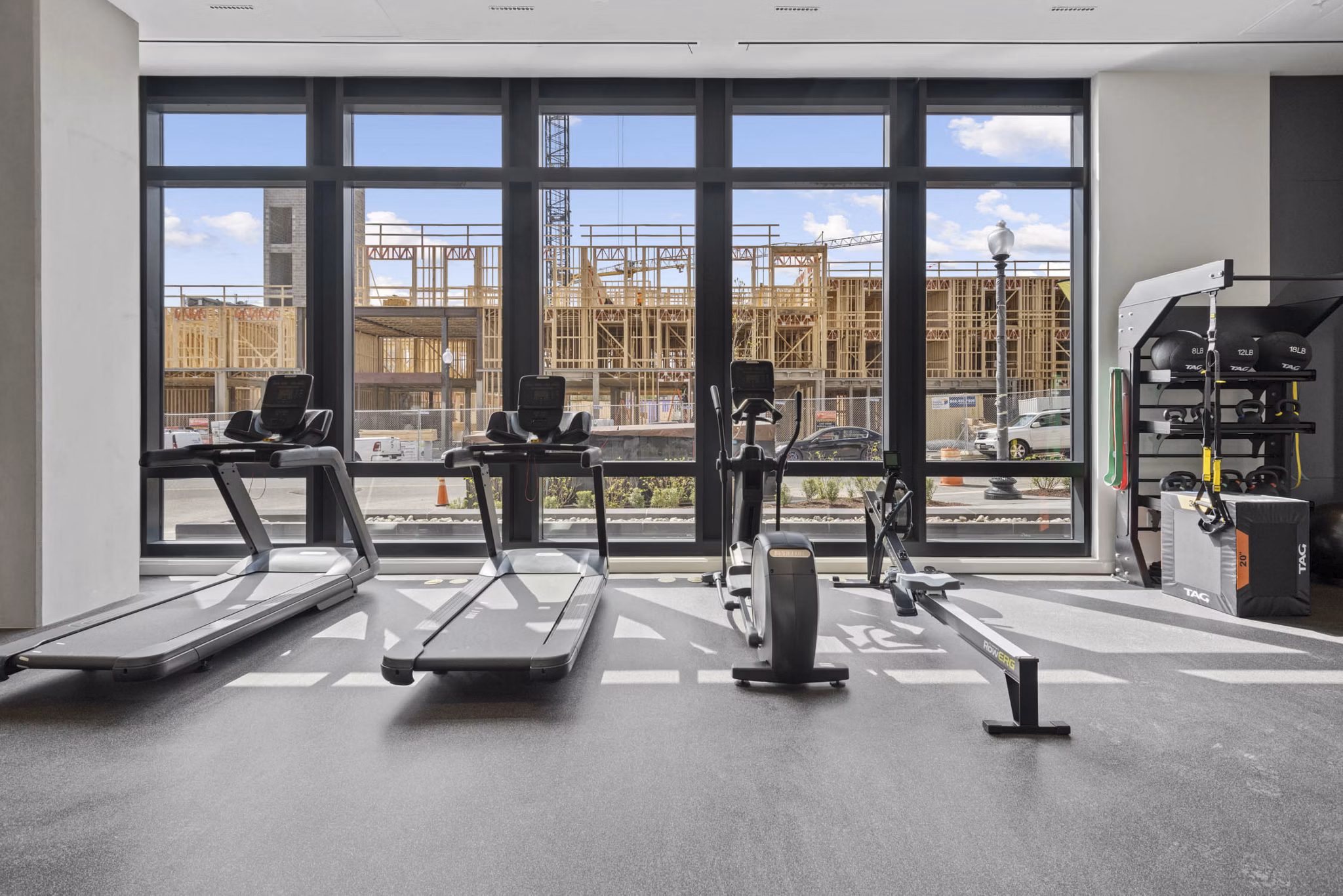 fitness center at Clover at The Parks Apartments