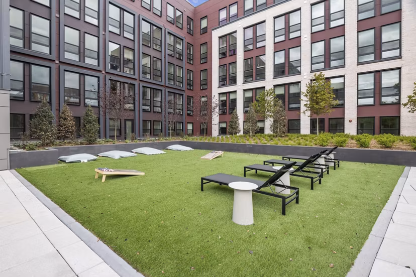 courtyard at Clover at The Parks Apartments