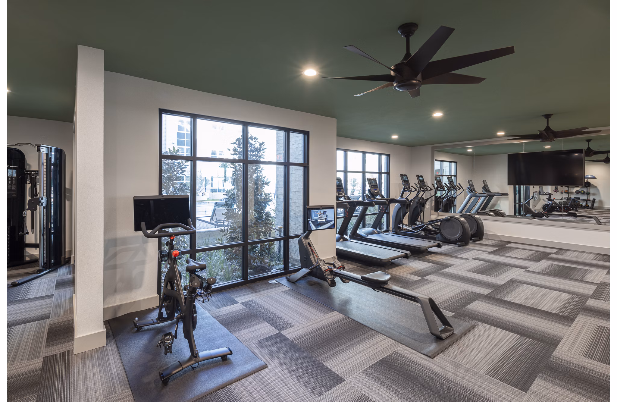 fitness center at Broadstone Garden Oaks Apartments 