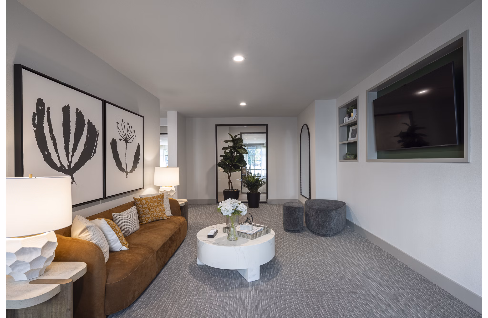 living room at Broadstone Garden Oaks Apartments 
