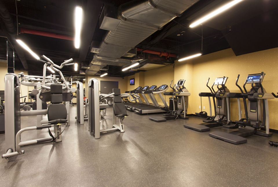 fitness center at 116 John Apartments