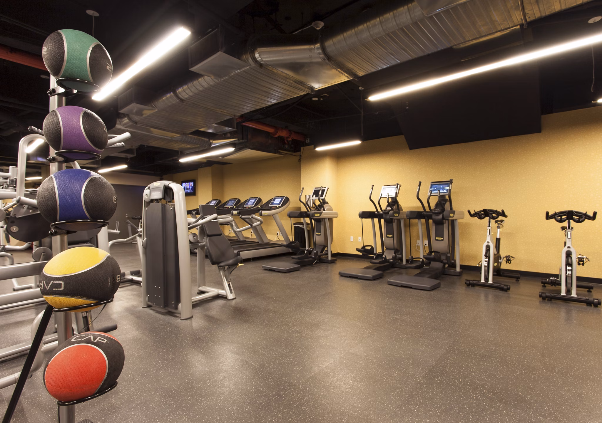 fitness center at 116 John Apartments