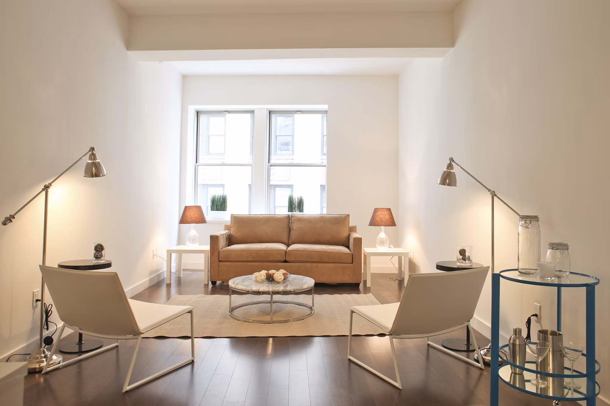 living room at 116 John Apartments