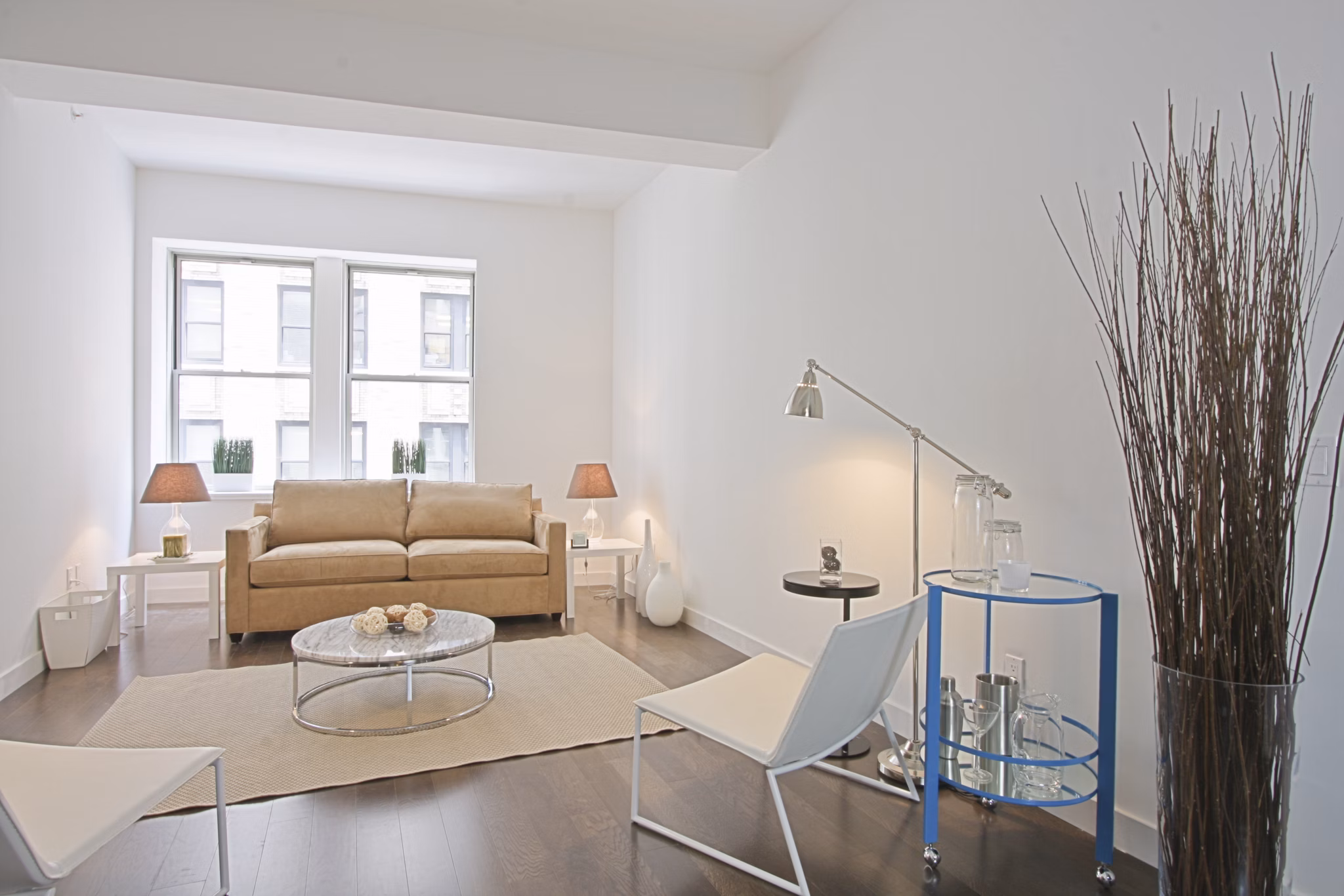 living room at 116 John Apartments