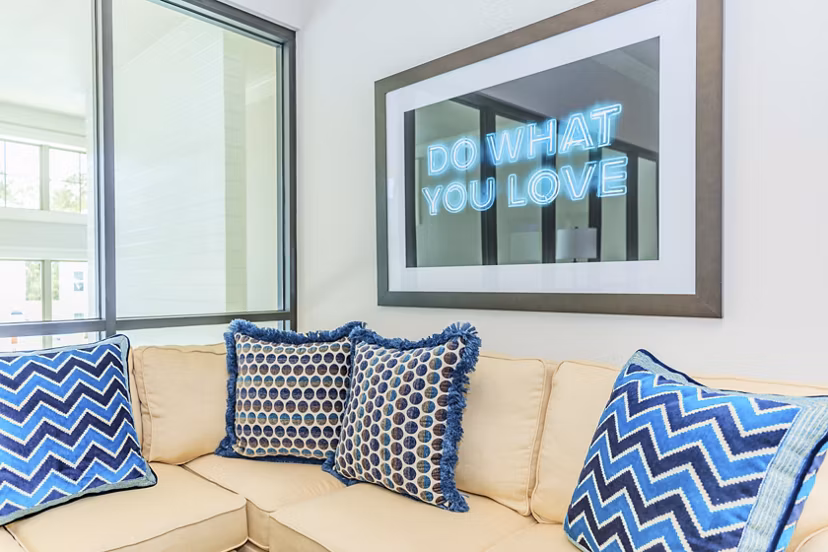 Luxurious lobby featuring modern seating and elegant decor at Wyldewood Gosling Apartments