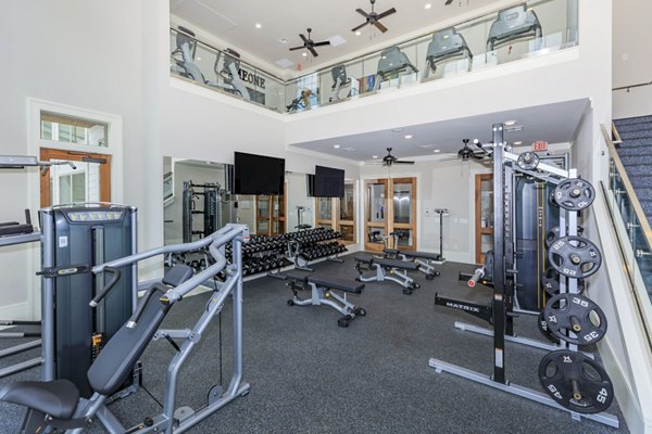 Fitness center with state-of-the-art equipment at Wyldewood Gosling Apartments