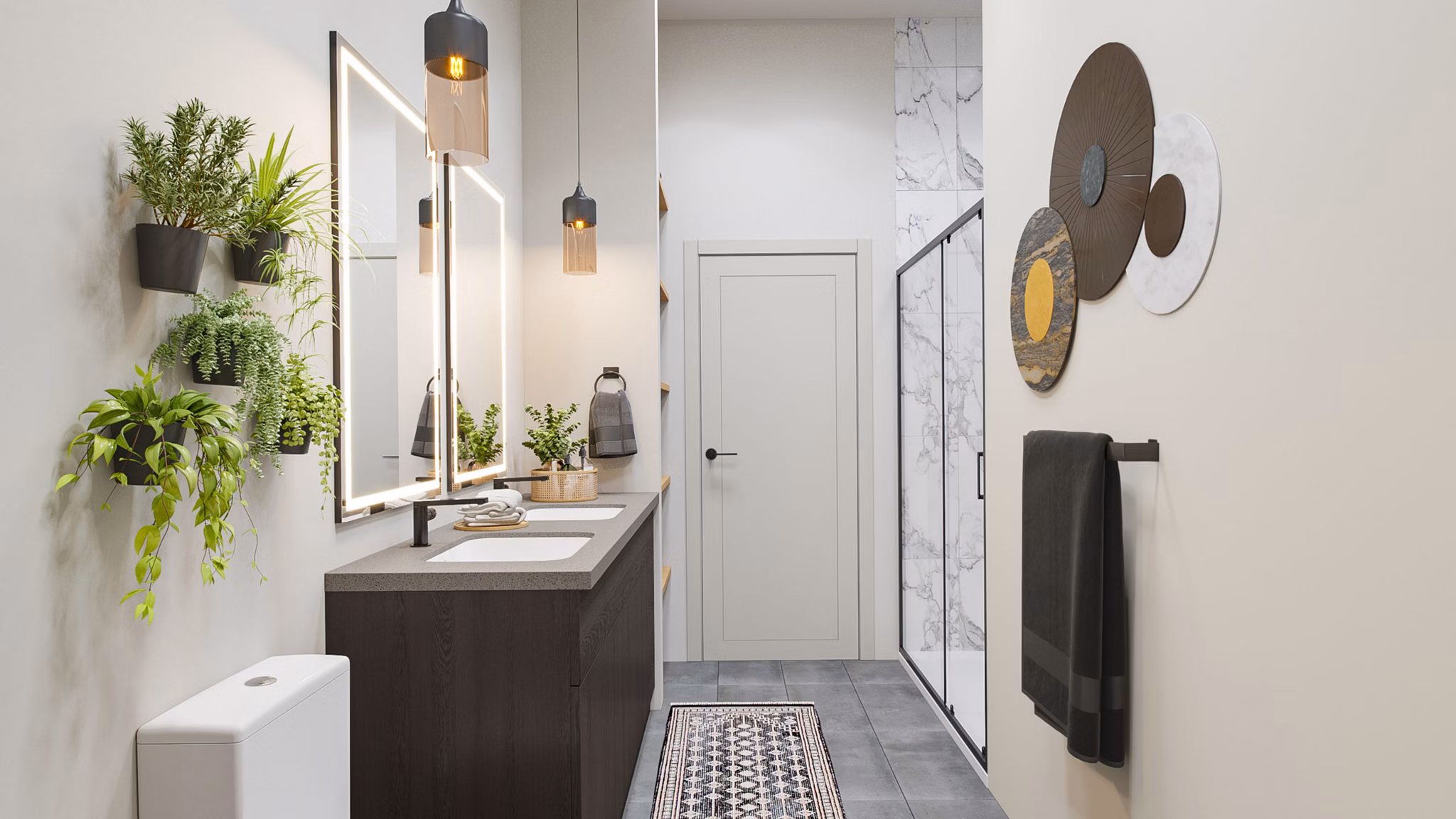 bathroom at The Campbell Apartments