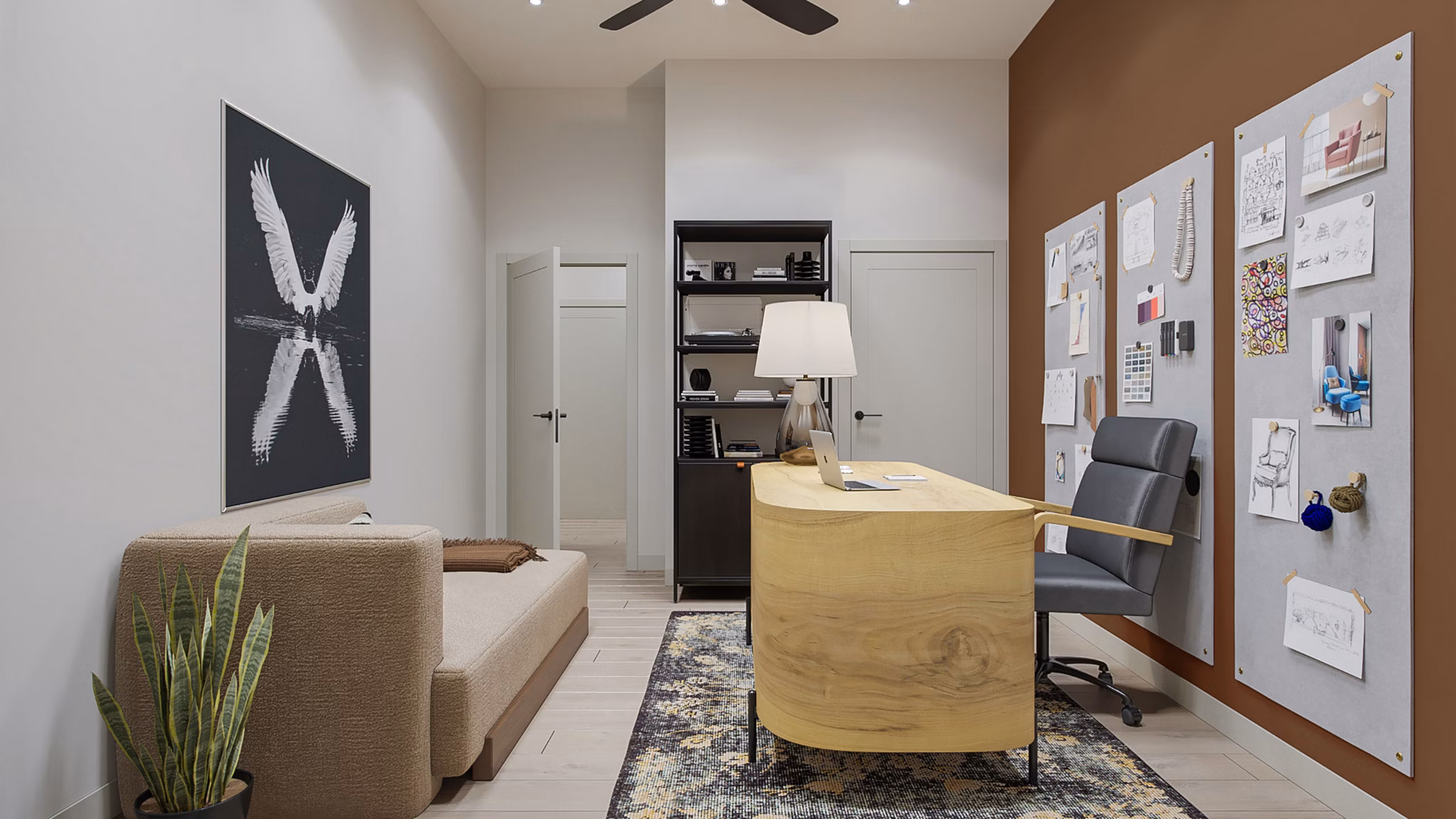 home office at The Campbell Apartments