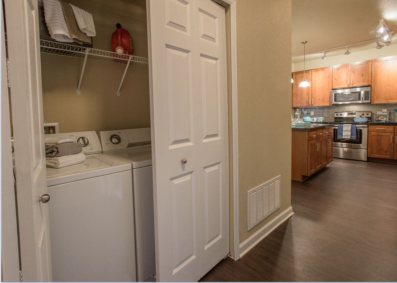 Laundry room at Woodline Place