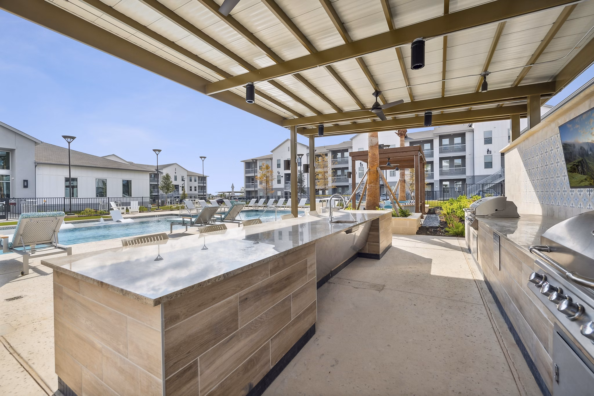 grill area at Alta Trails Apartments
