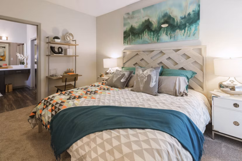 bedroom at District on La Frontera Apartments