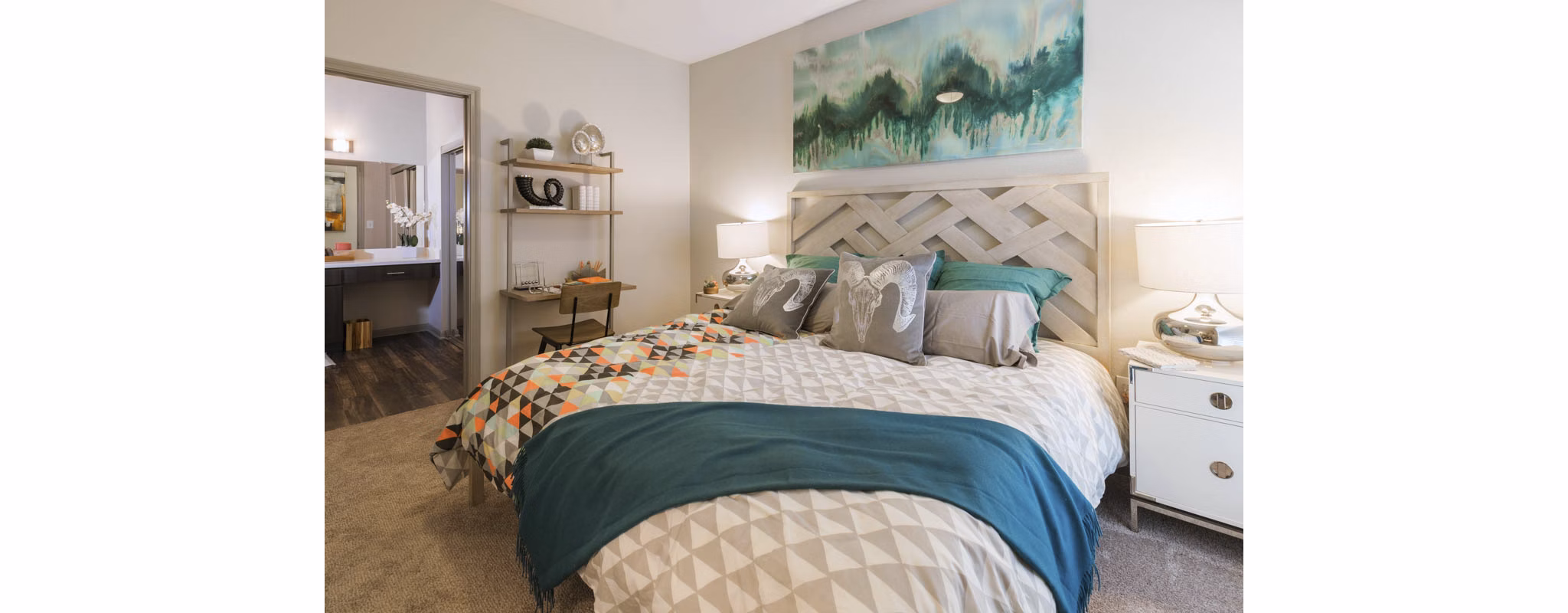 bedroom at District on La Frontera Apartments
