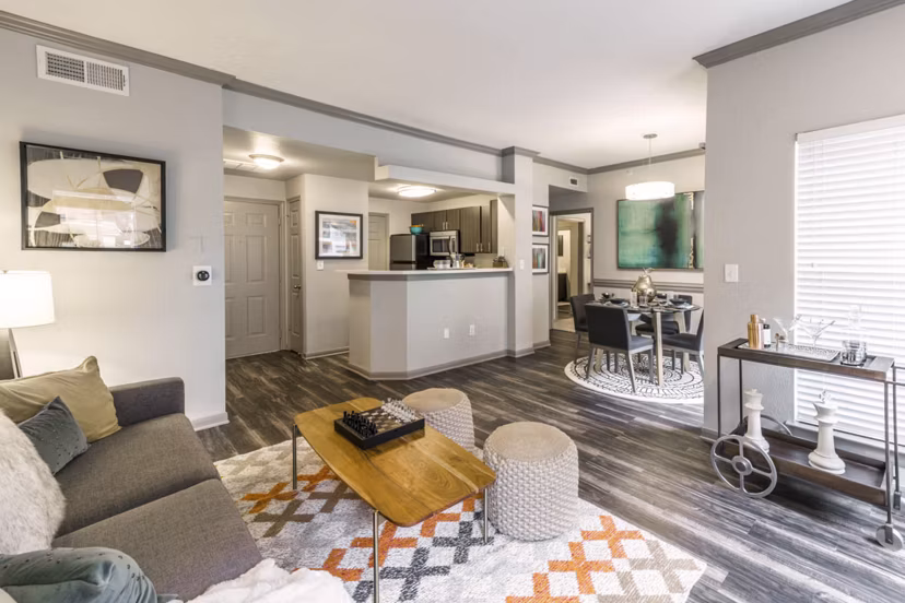 living room at District on La Frontera Apartments