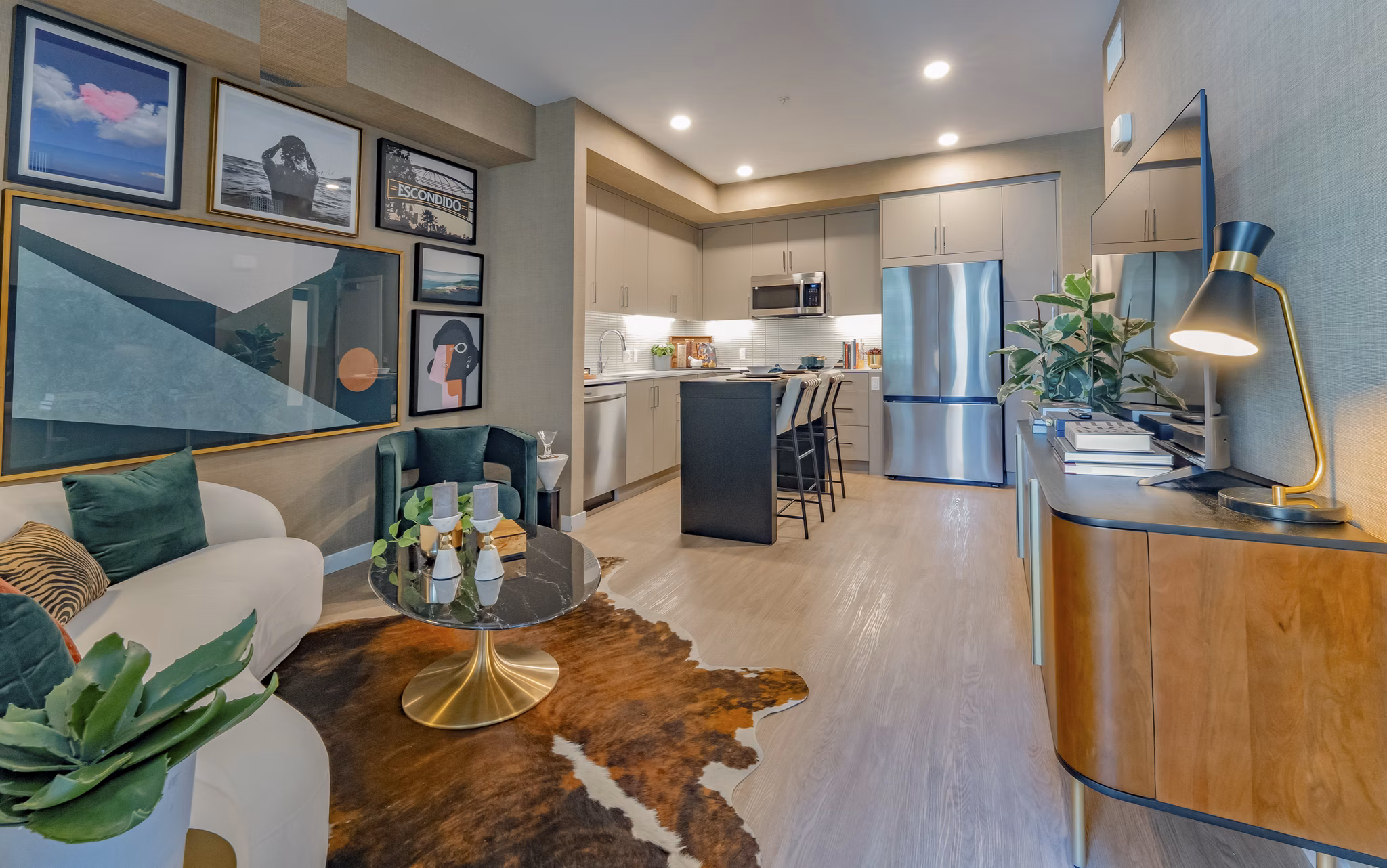living room at Marlowe Palomar Heights Apartments
