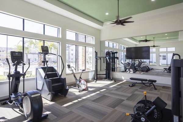 State-of-the-art fitness center with modern equipment at Prose Thunder Rock Apartments