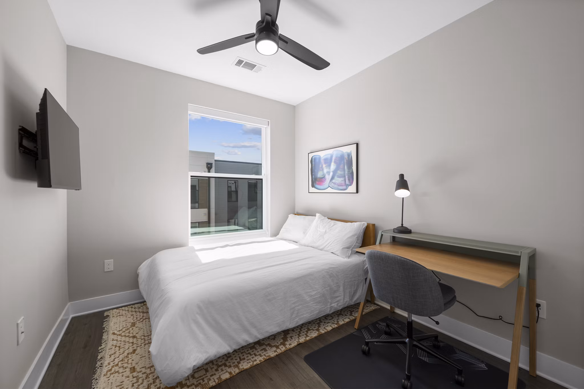 bedroom at Kinship Apartments