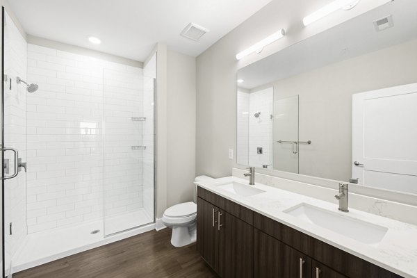 bathroom at Kinship Apartments