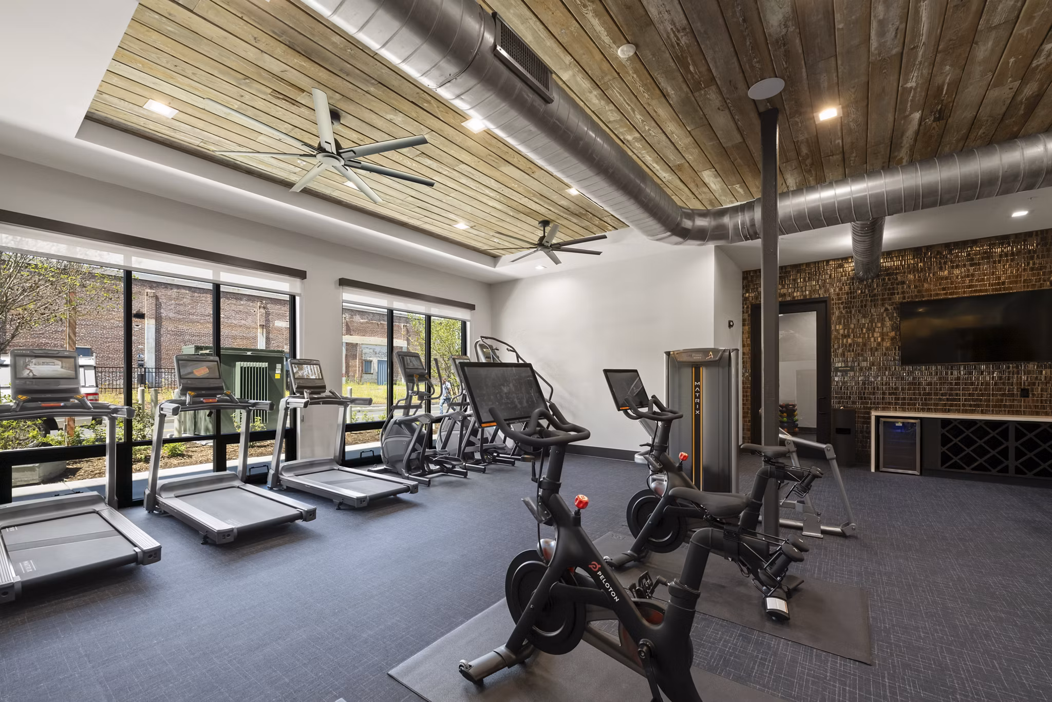 fitness center at Kinship Apartments