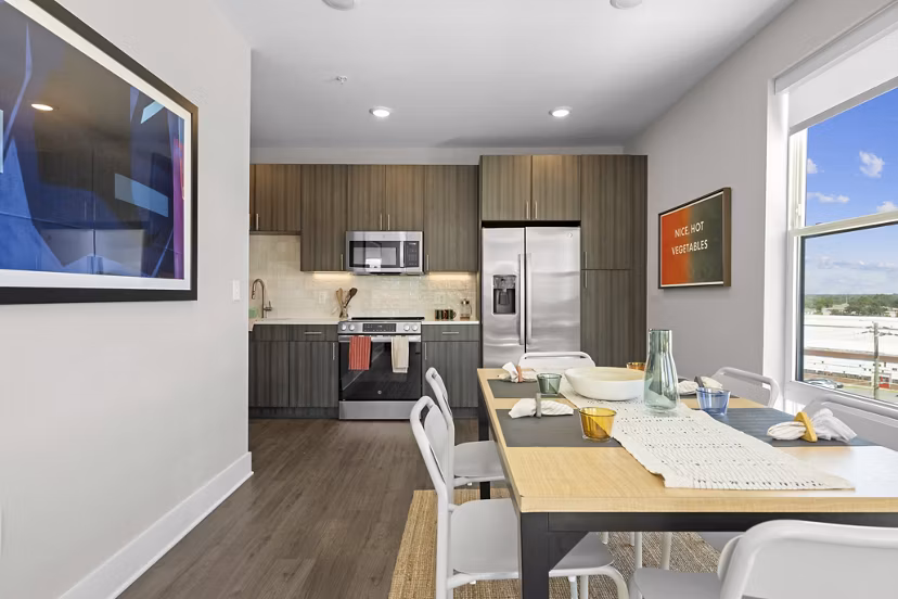 kitchen at Kinship Apartments