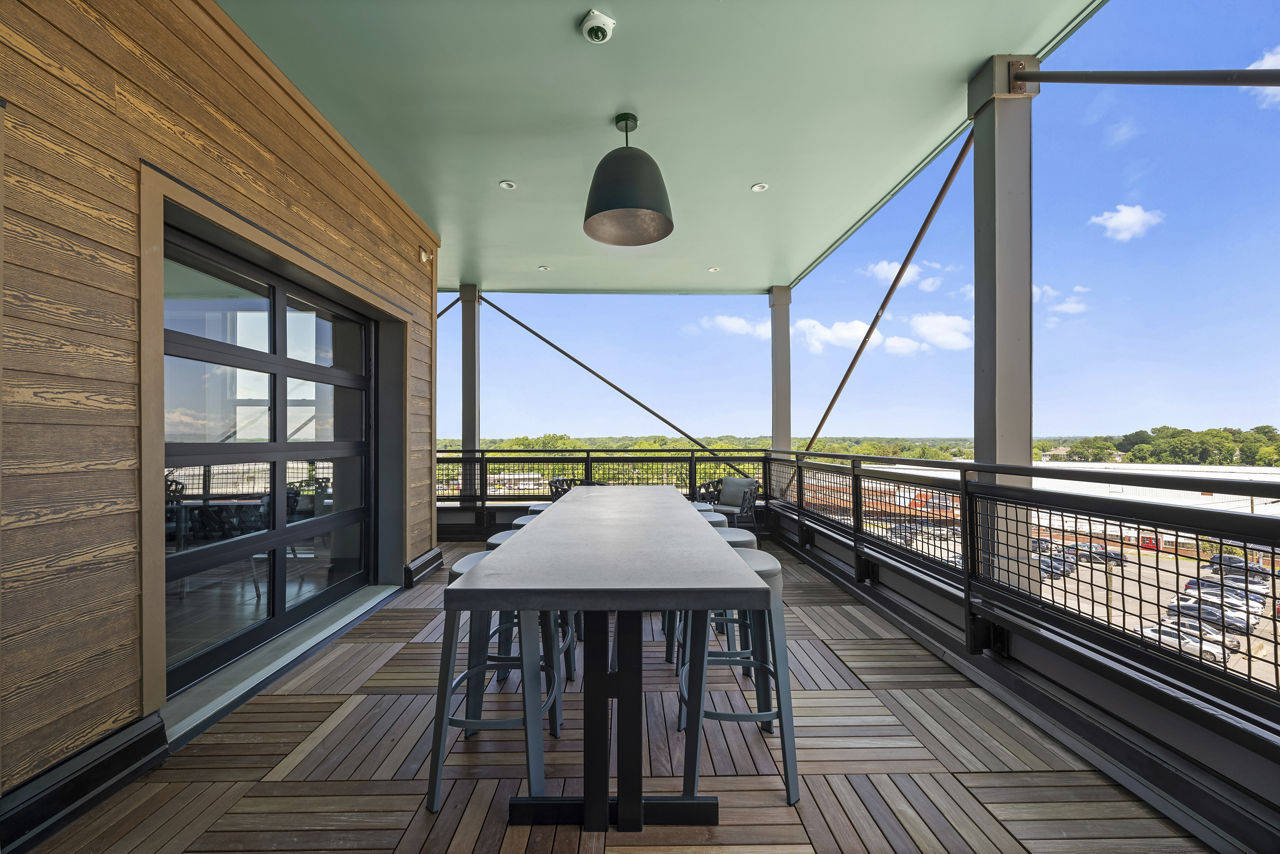 Roof deck at Kinship Apartments