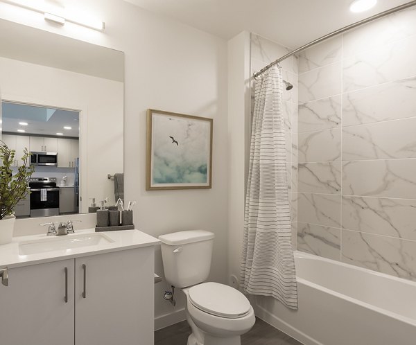 bathroom at Reva Apartments