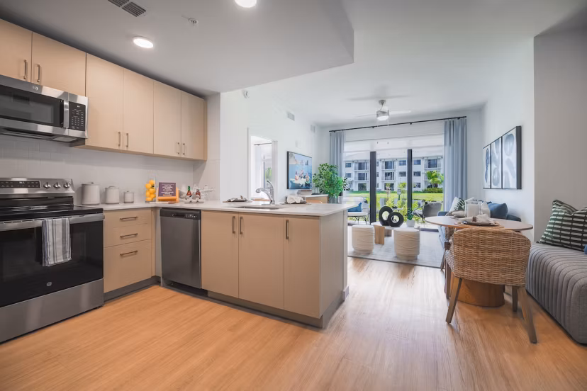 kitchen at Reva Apartments
