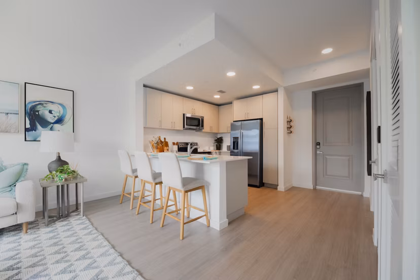 kitchen at Reva Apartments