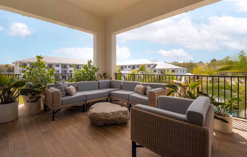 patio at Reva Apartments
