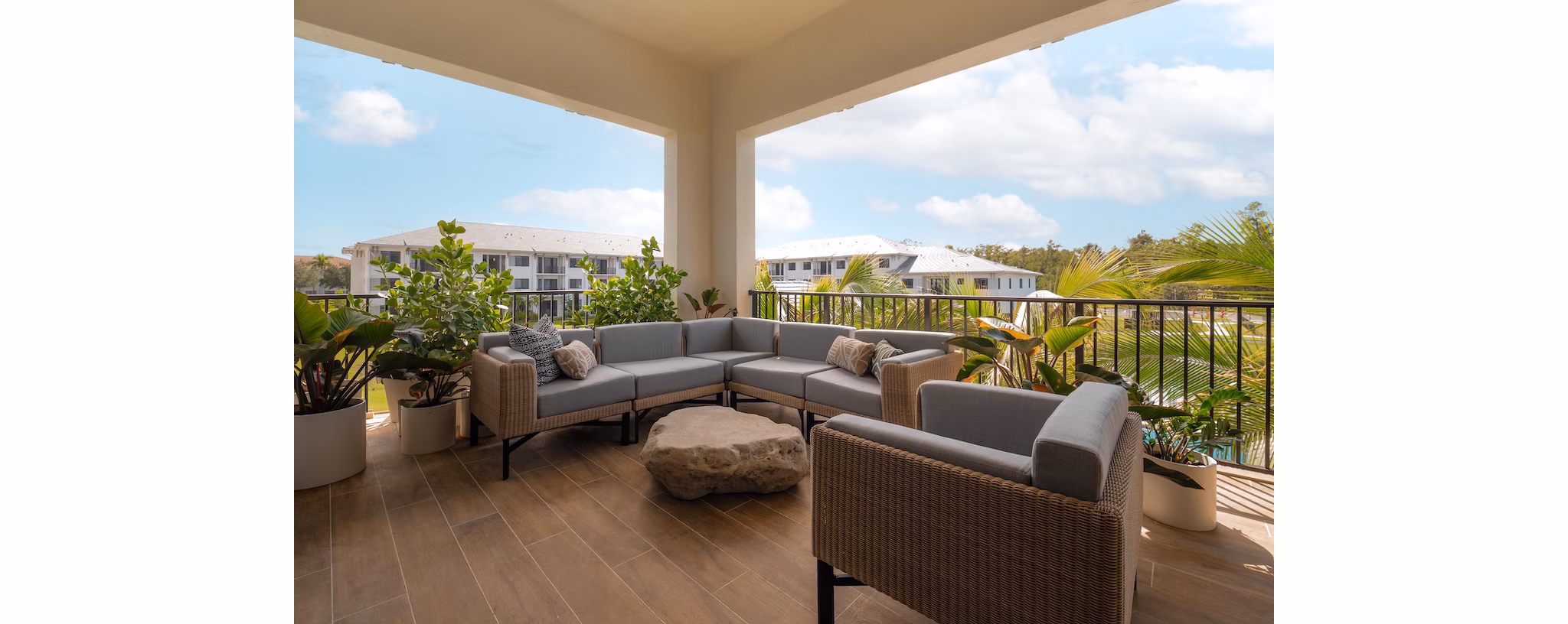 patio at Reva Apartments