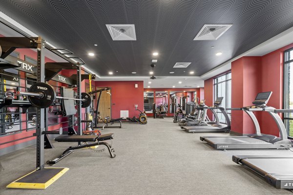 fitness center at Matheson Mill by Broadstone Apartments 