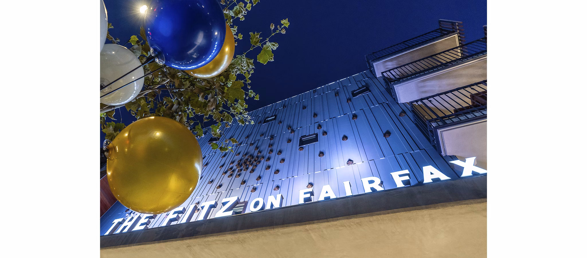 Fitz on Fairfax Apartments: Stylish signage at the luxury residential property in Los Angeles