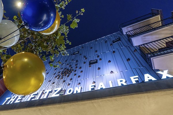 Fitz on Fairfax Apartments: Stylish signage at the luxury residential property in Los Angeles