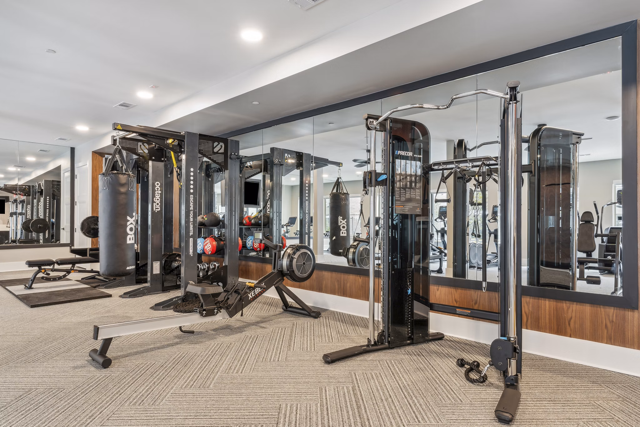 fitness center at Alta Park Central Apartments