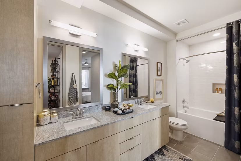 bathroom at Reverie at River Hollow Apartments